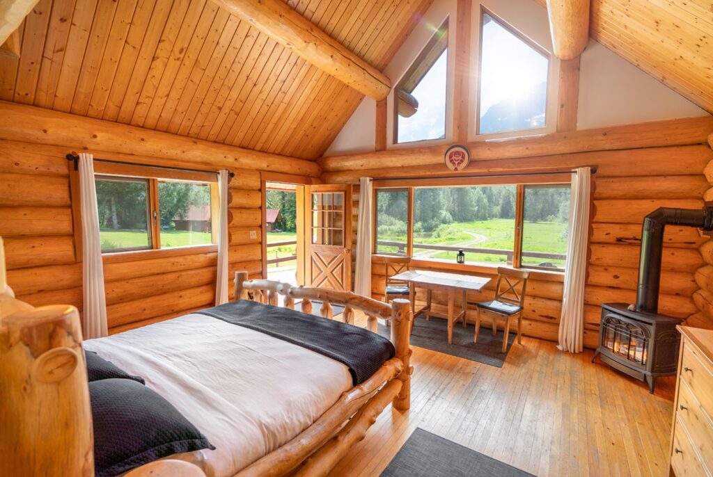 Photo of your cabin for your Bella Coola grizzly tours. A must visit on your Canada wildlife holiday