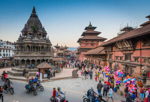 Nepal wildlife holiday. Photo of Patan Durbar square during Kathmandu tour.
